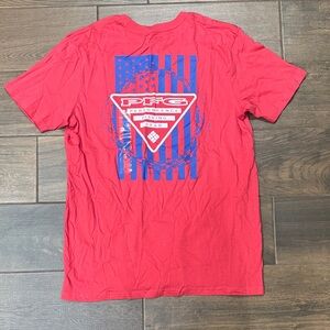 Columbia Red and Blue Graphic Tee
